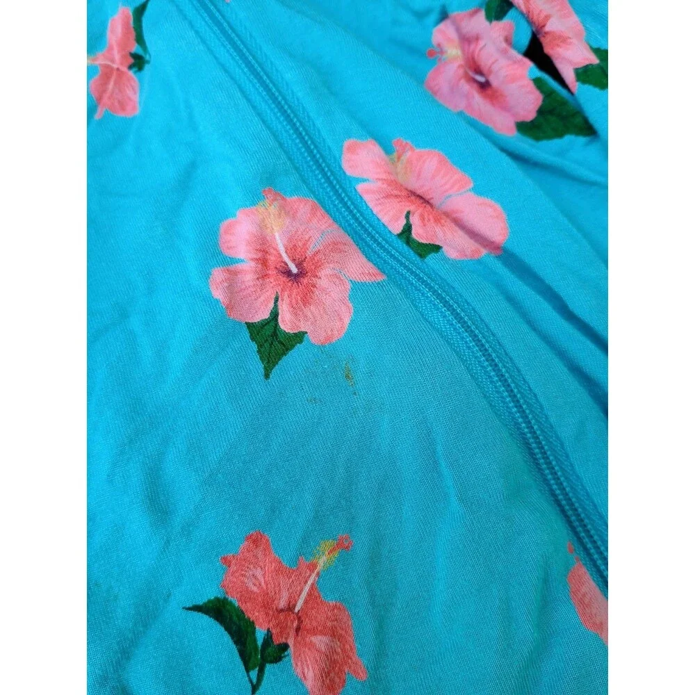 Kyte Baby Girls Sleeper Lot Pajamas Hibiscus Peach 12-18 Months